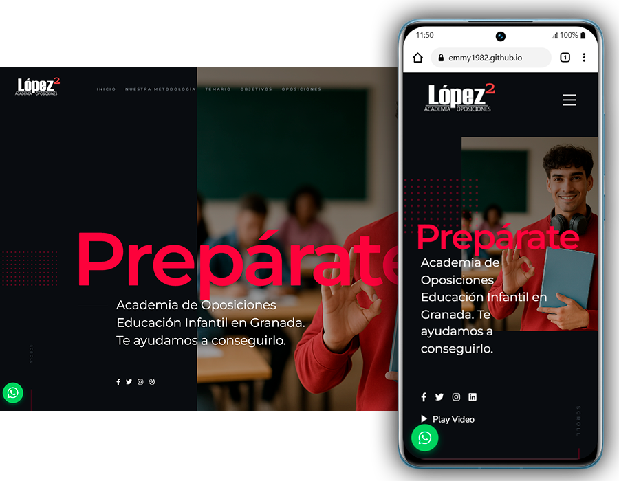 Diseño web para academia