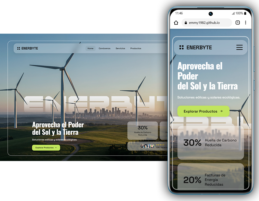 Diseño web para empresa de energias renovables