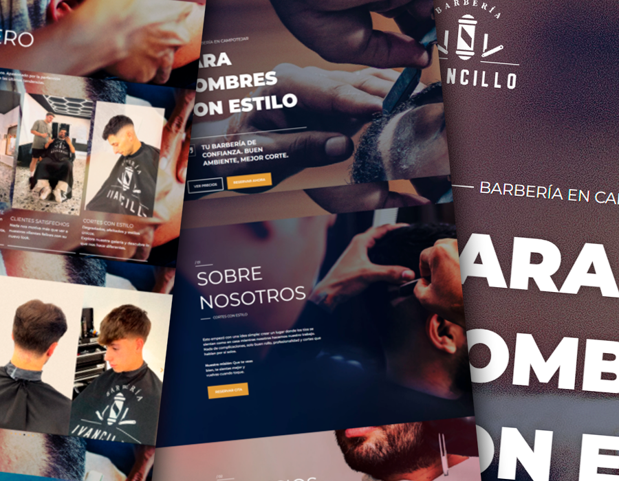 Imagen de pagina de barberia