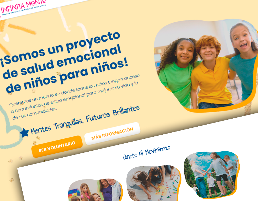 Imagen de pagina de asociacion infantil