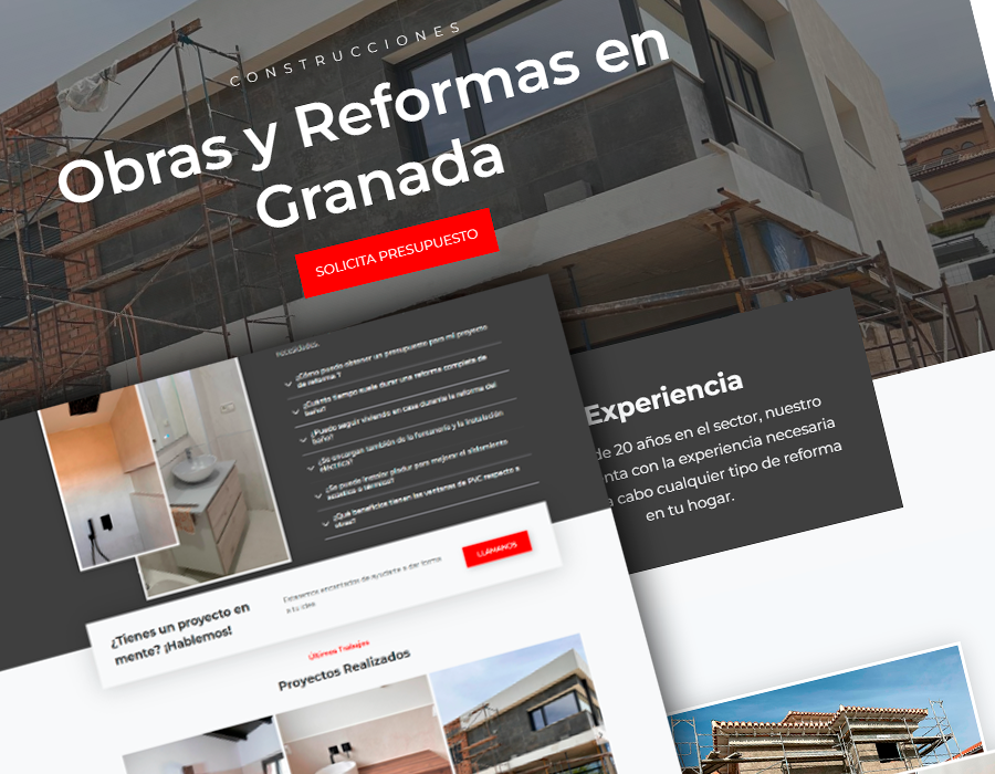 Imagen de pagina de empresa de reformas