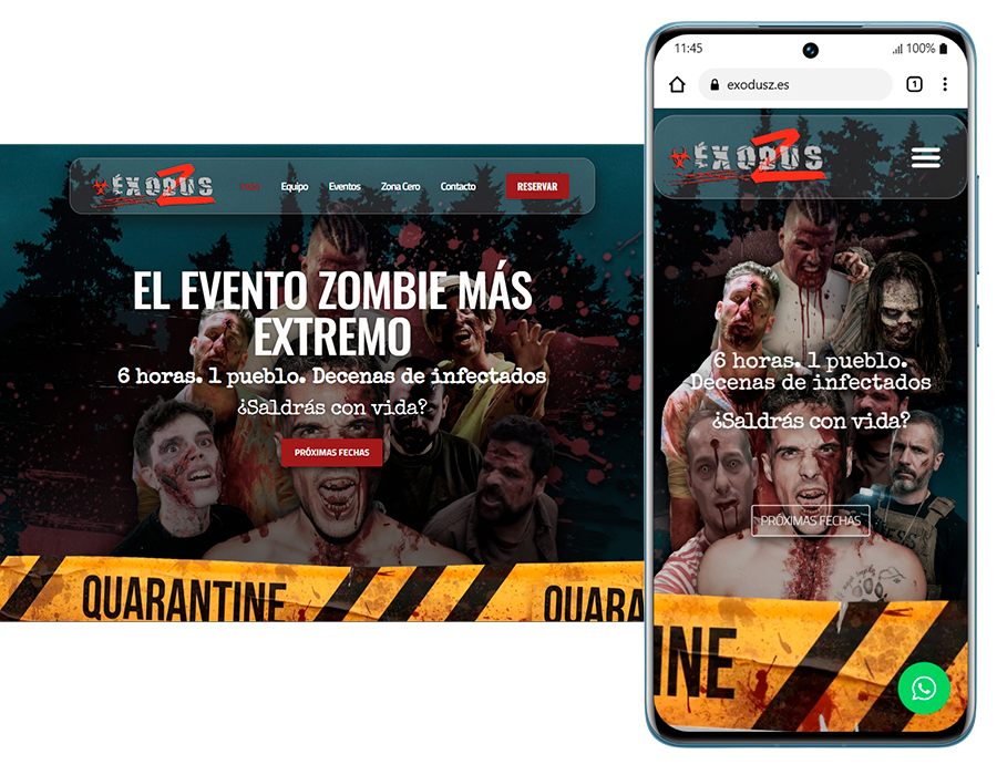 Diseño web empresa de eventos