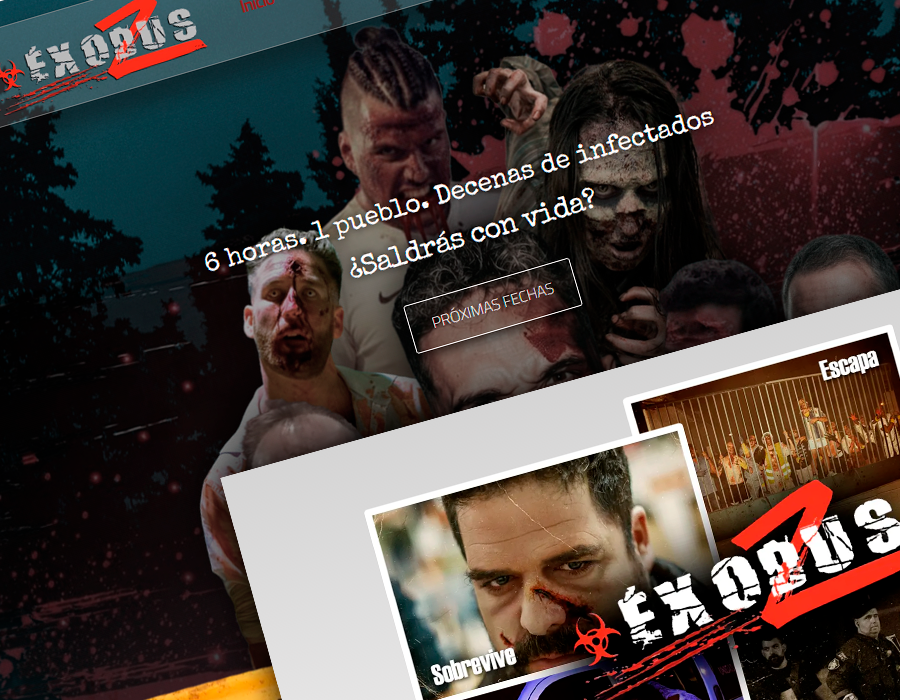 Imagen de pagina de empresa de eventos